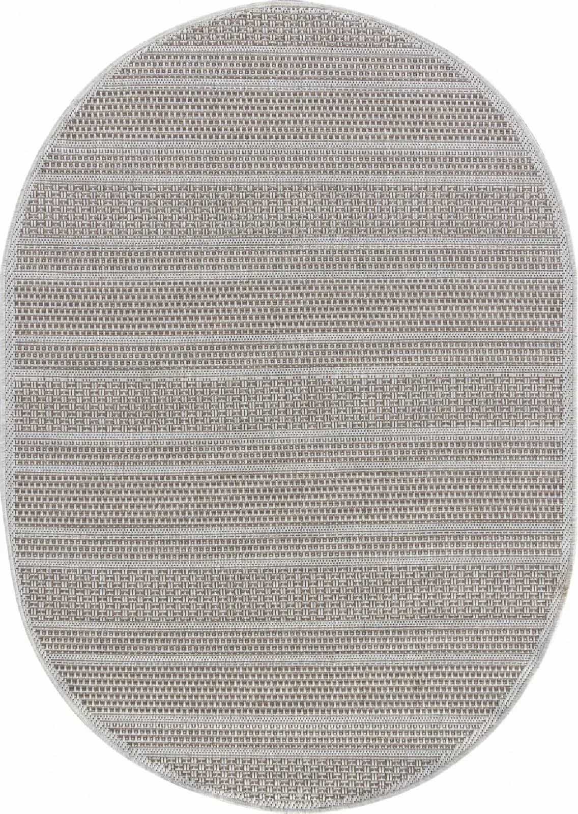 Ковер Ковер Современный MERINOS KAIR S157 BEIGE Овал 1.2x1.7м