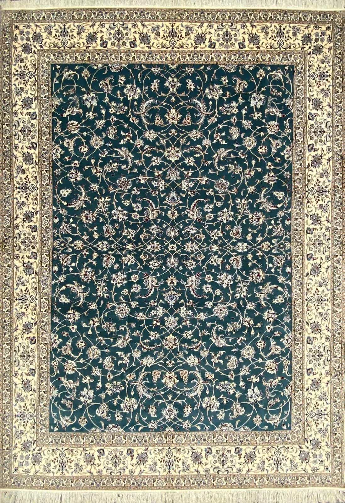 Иранский ковер ручной работы из шелка и шерсти 2.55x3.56м