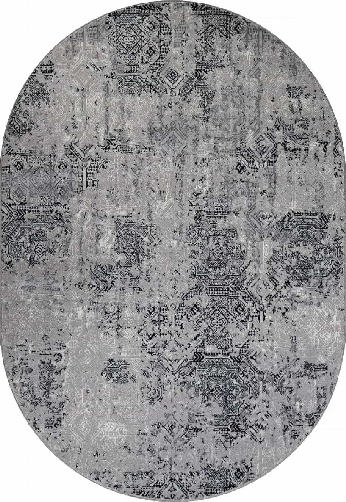 Ковер Ковер MERINOS PALERMO F281 DARK GRAY Овал Овал 2x2.9м