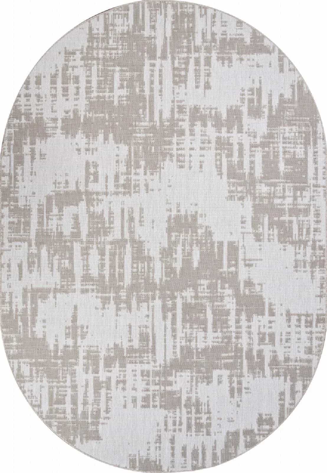 Ковер Ковер Современный MERINOS KAIR S144 BEIGE Овал Овал 1.6x2.3м