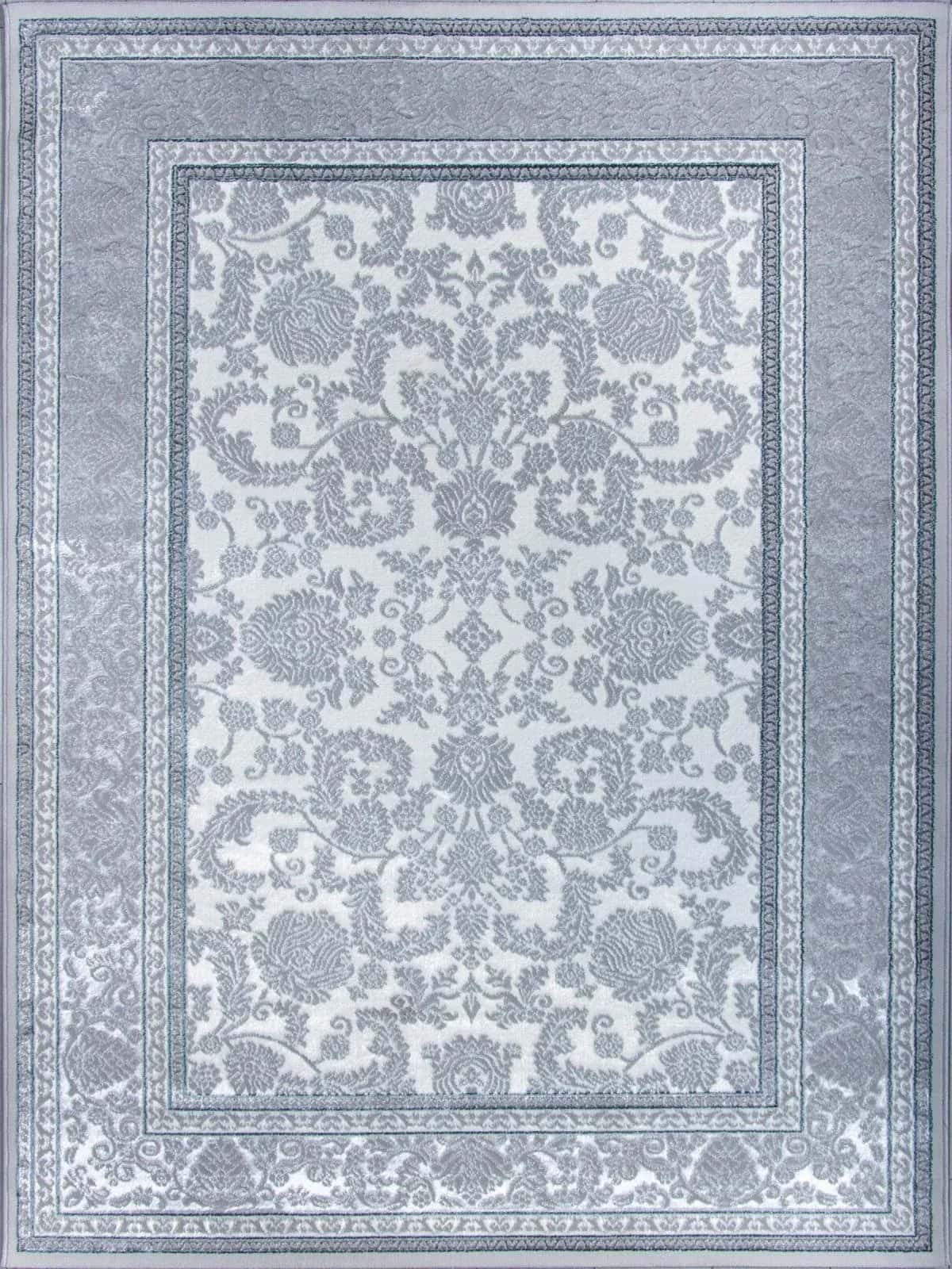 Ковер Ковер ALFA CARPET DALIDA 20812A WHITE / L.GREY 1x2м