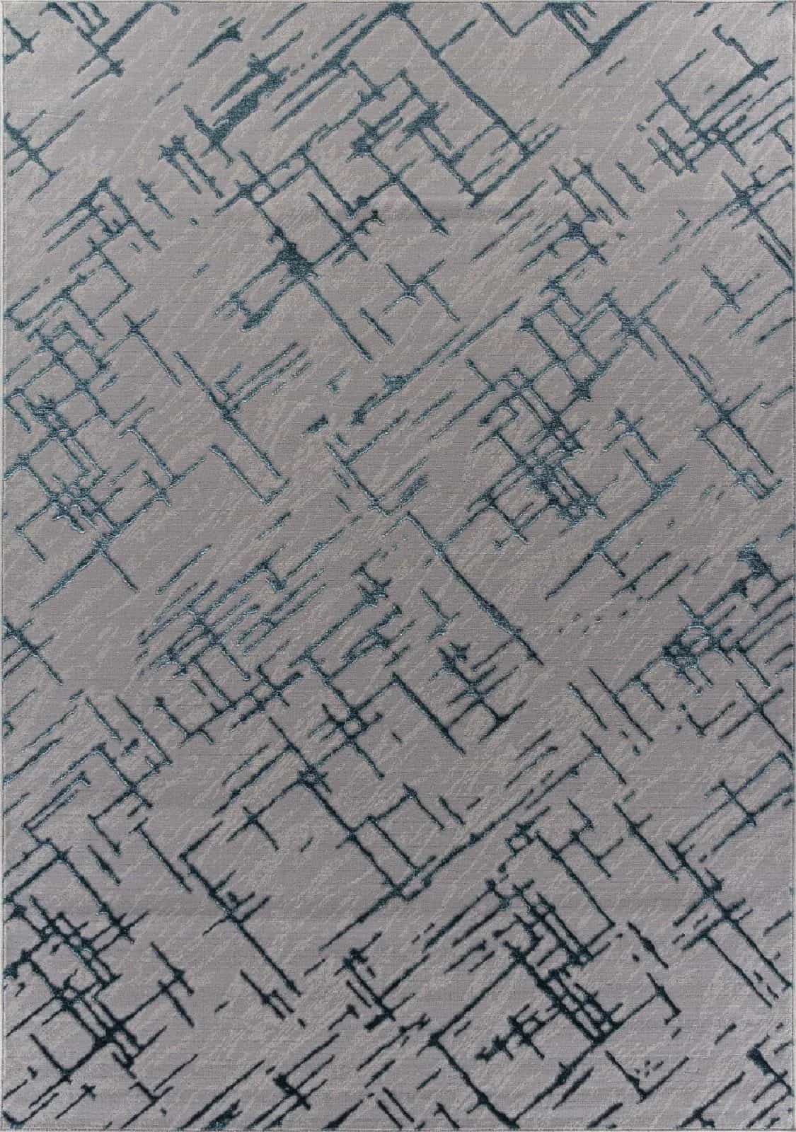 Ковер Ковер Современный MERINOS LIMAN F164 GRAY-D.BLUE 1.6x3м