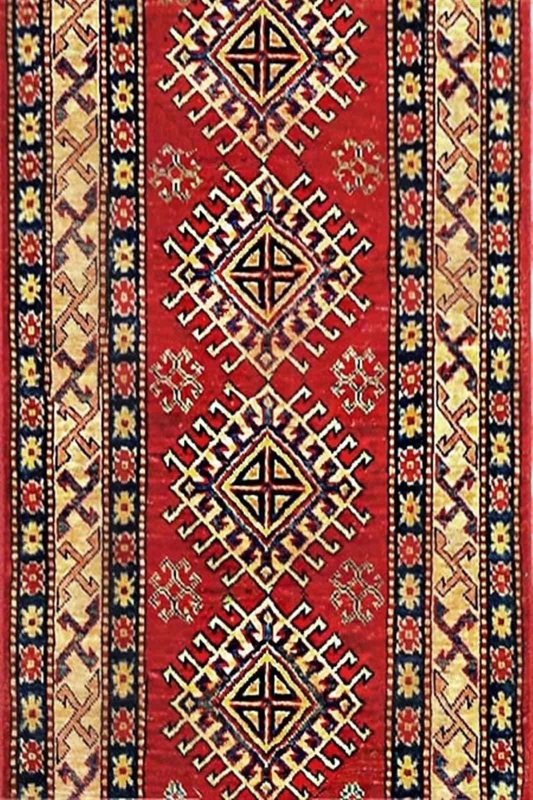 Афганский ковер ручной работы Казах 0.73x1.97м