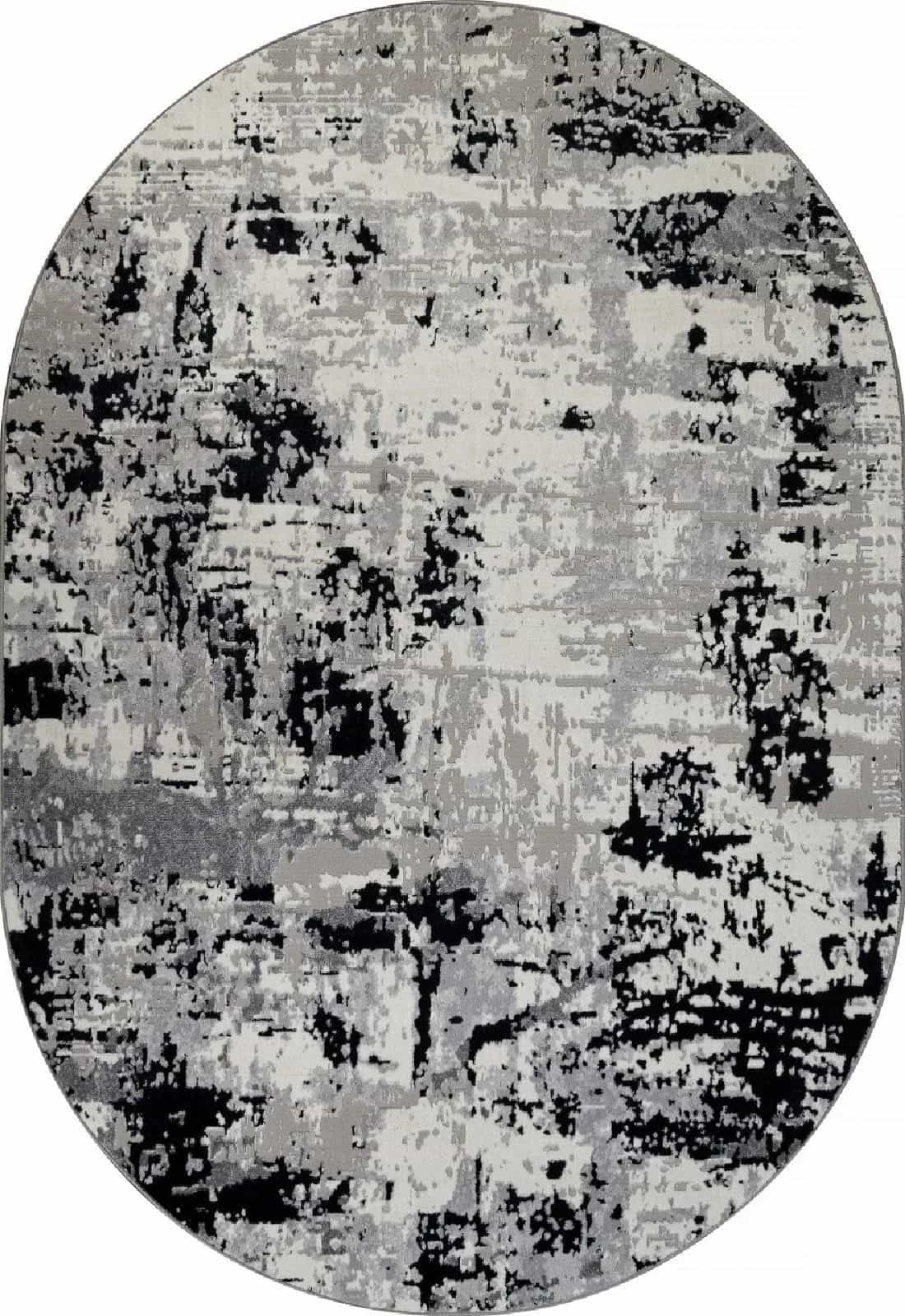 Ковер Ковер MERINOS PALERMO F284 DARK GRAY Овал Овал 1x2м