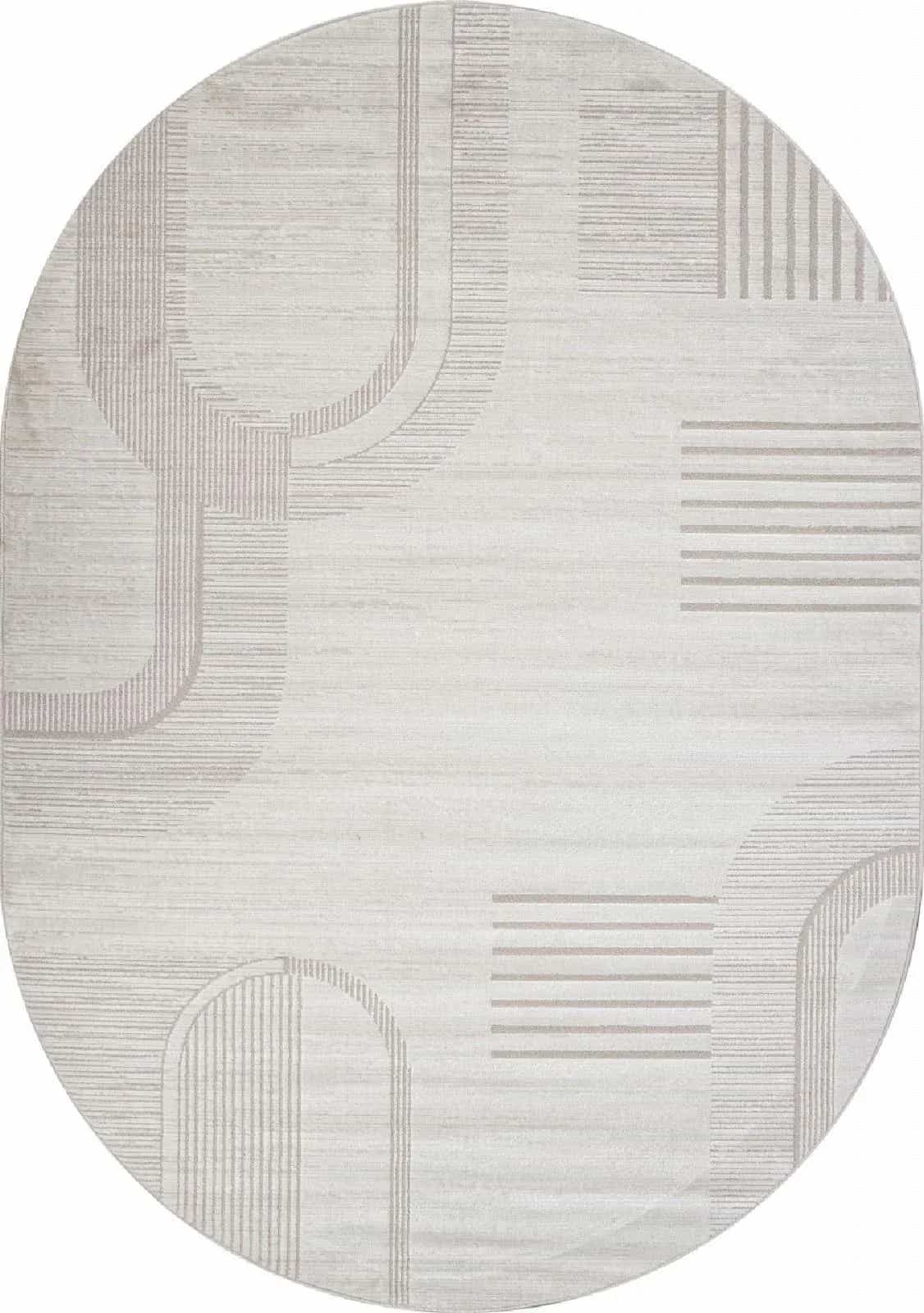 Ковер Ковер Однотонный MERINOS DIOS F437 CREAM Овал Овал 1.6x2.3м