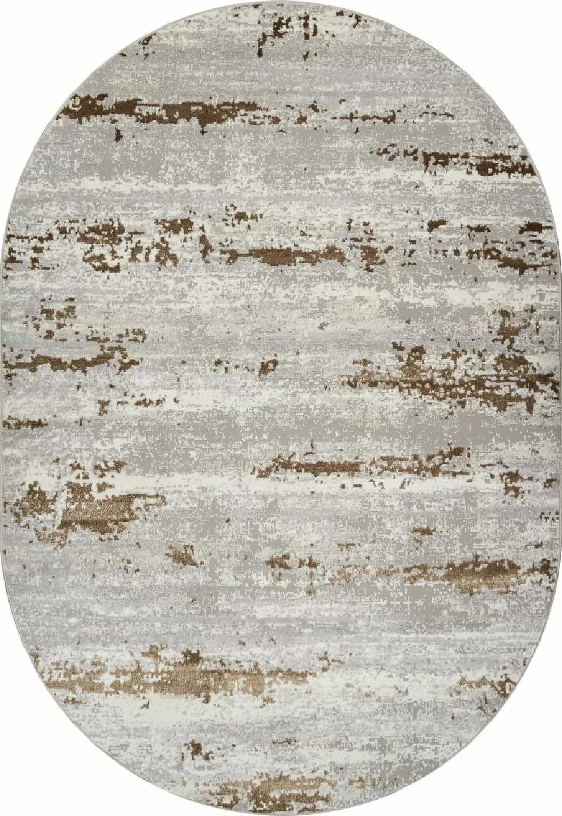 Ковер Ковер Современный MERINOS PALERMO F298 GRAY-GREEN Овал Овал 1x2м
