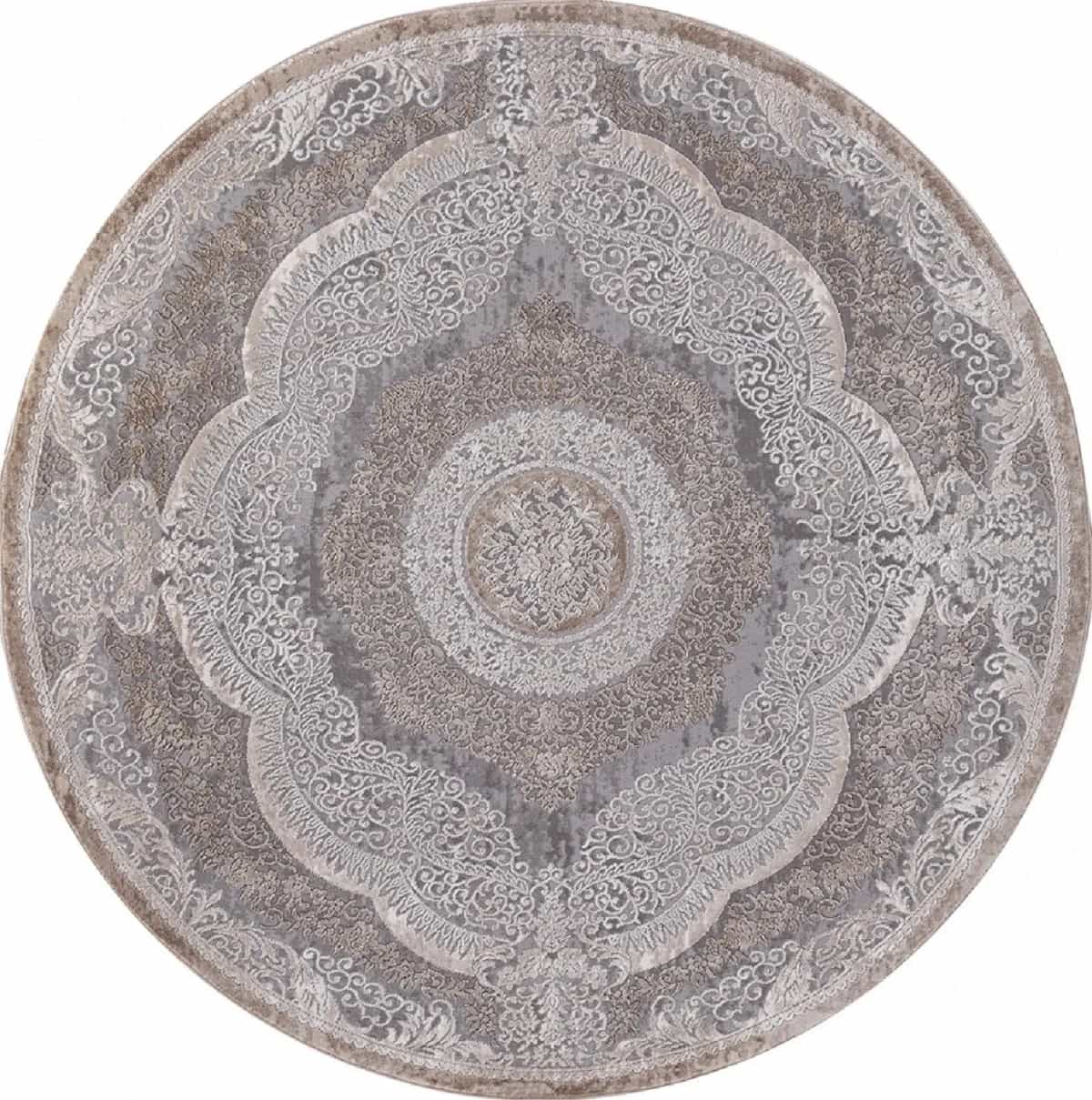 Ковер KARMEN HALI ARMINA 03880C GREY / BROWN Круг Круг 3x3м