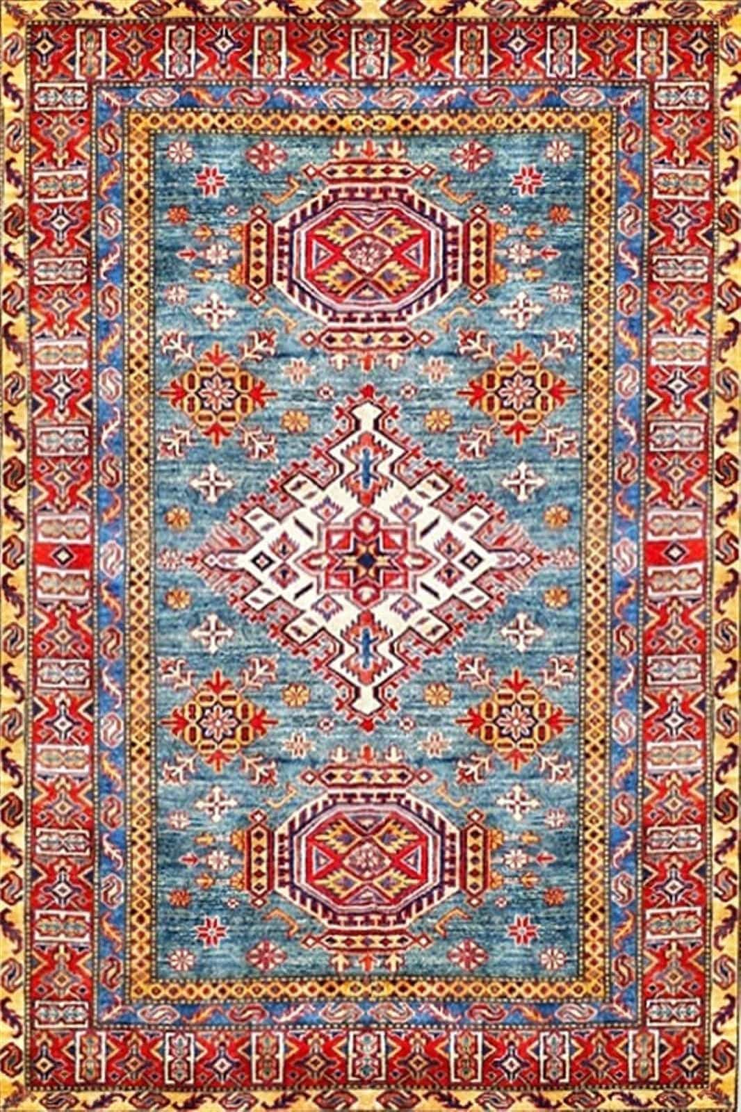 Афганский ковер ручной работы Казах 1.49x2.12м