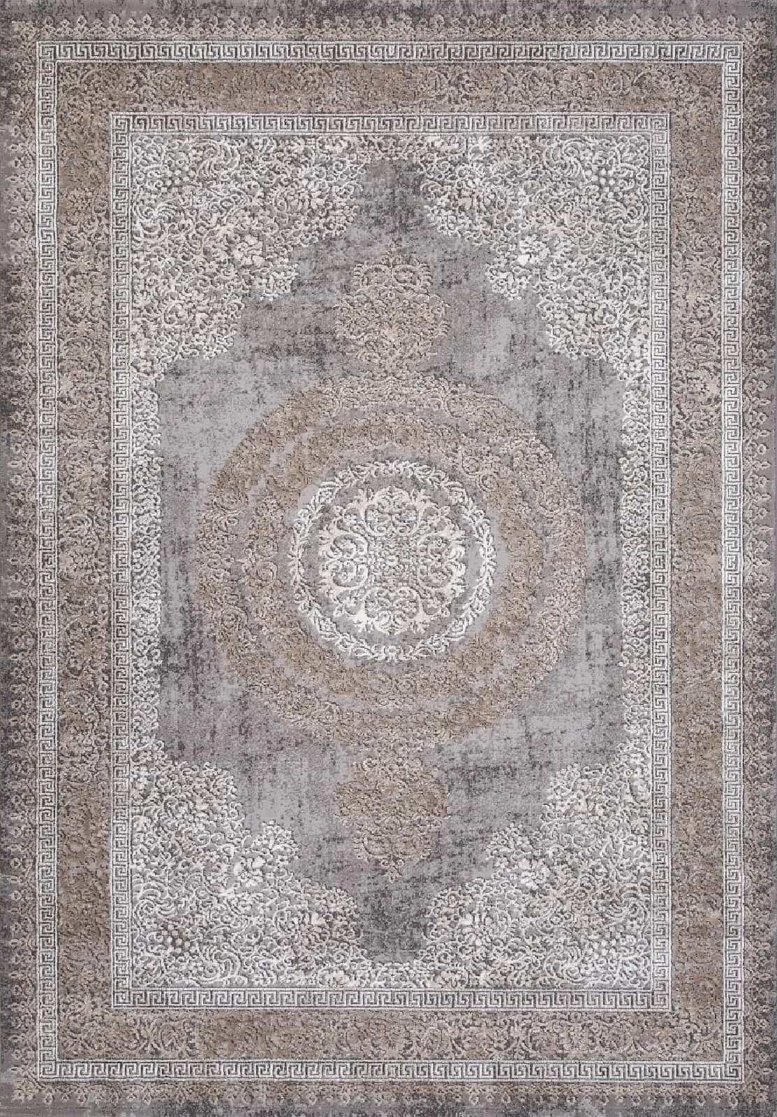 Ковер KARMEN HALI ARMINA 04073C GREY / BROWN 1.6x3м