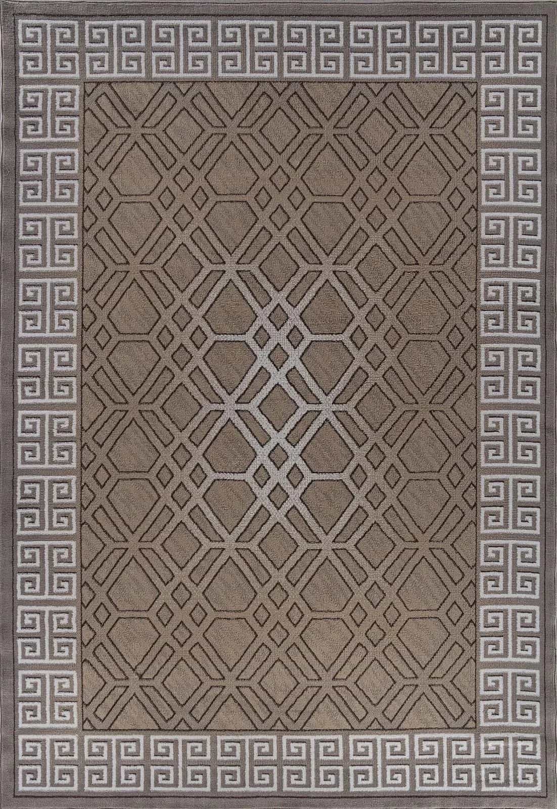 Ковер Ковер Современный AIDIN CARPET PRAGA 06027A BEJ / BEJ 1x2м