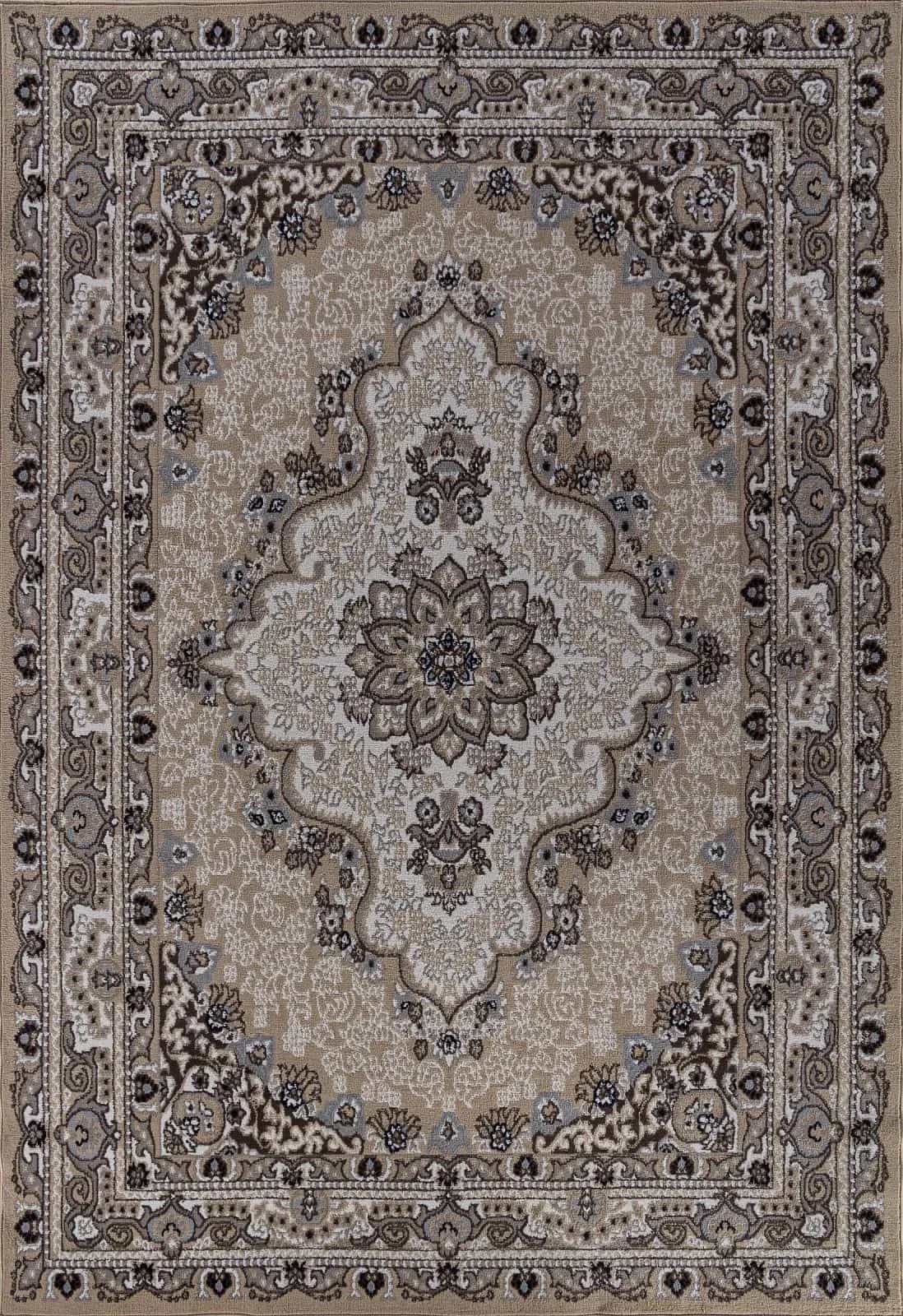 Ковер Ковер Классический AIDIN CARPET PRAGA 06020A TOZ GRI / TOZ GRI 1x2м