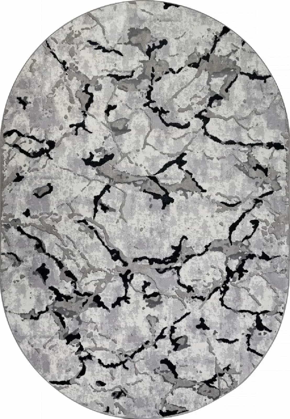 Ковер Ковер MERINOS PALERMO F289 DARK GRAY Овал Овал 2.4x3.4м