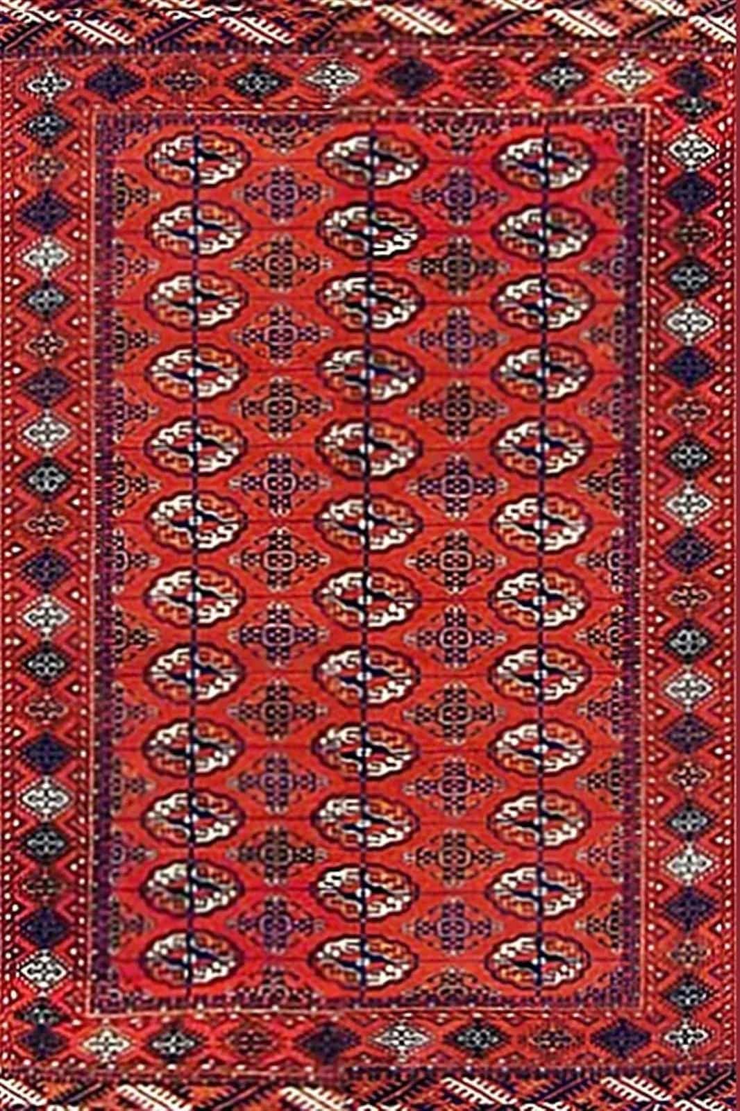Туркменский ковер ручной работы Теке 1.23x1.94м