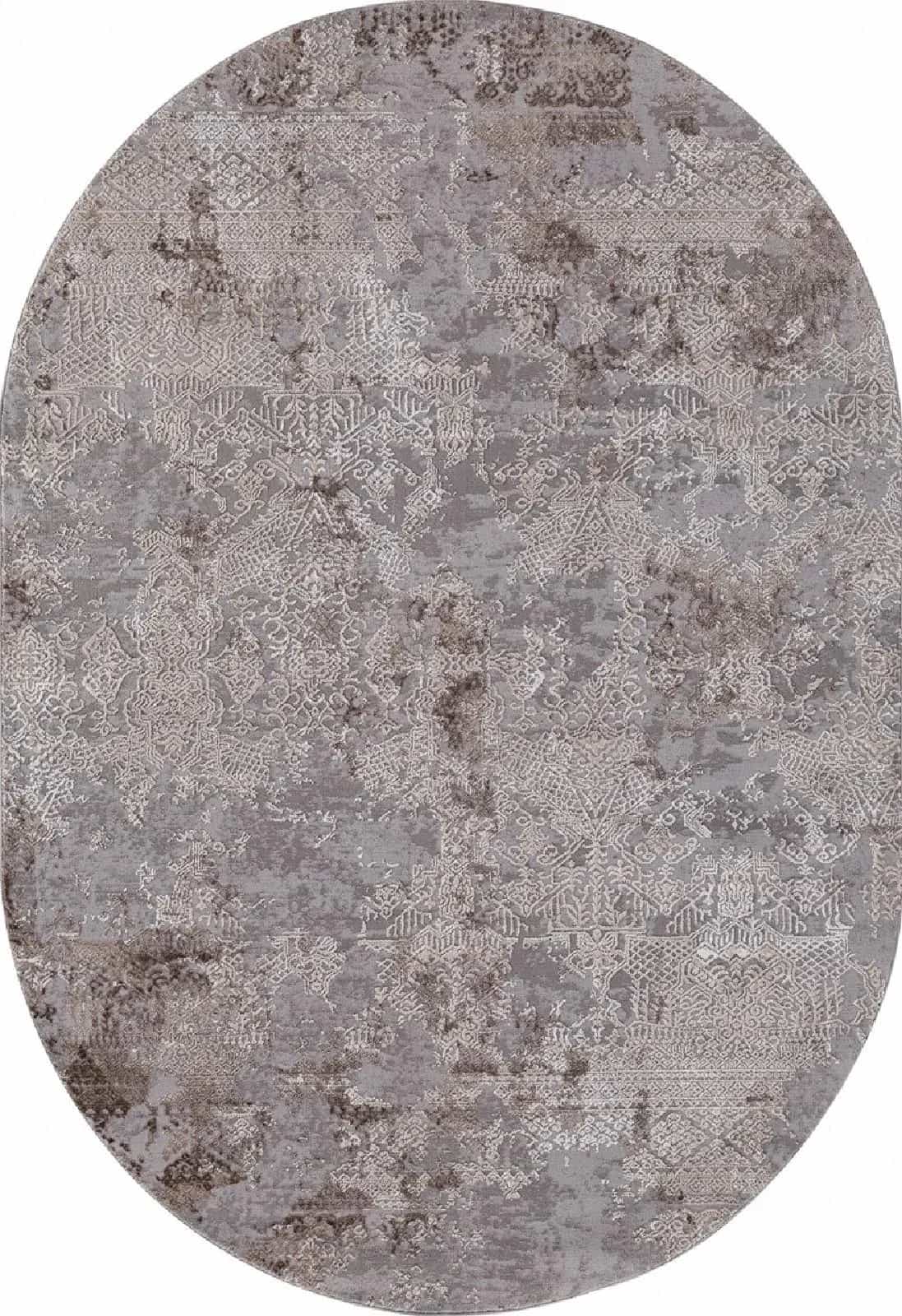 Ковер KARMEN HALI ARMINA 03851C GREY / BROWN Овал Овал 2.4x3.4м