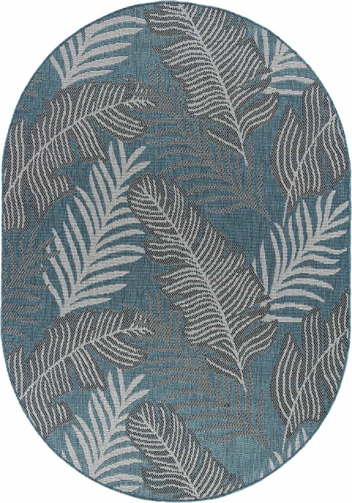 Ковер Ковер Современный MERINOS KAIR S132 BLUE Овал 2x2.9м