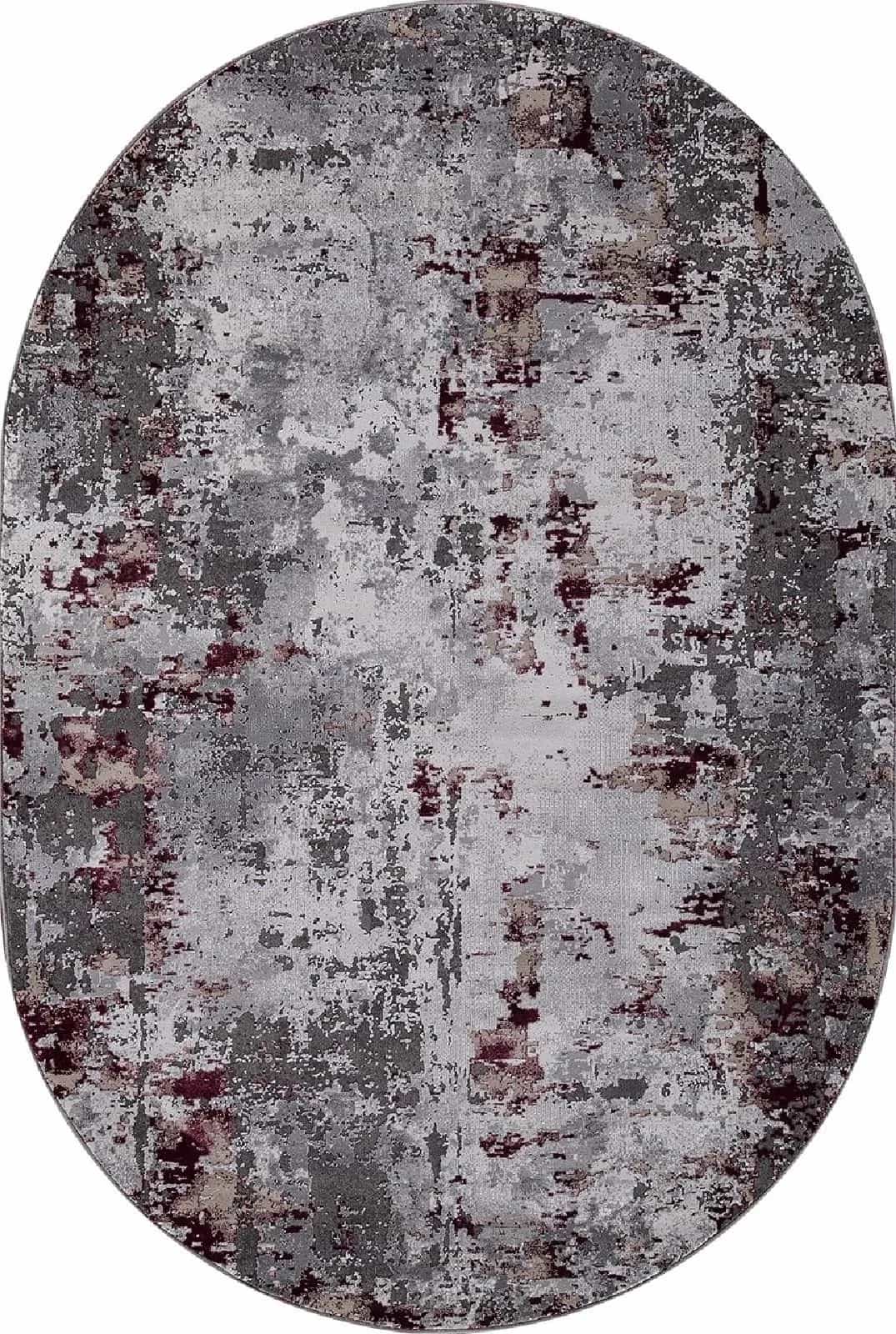Ковер MERINOS GRAND 23319 950 GREY / PURPLE Овал Овал 0.8x1.5м