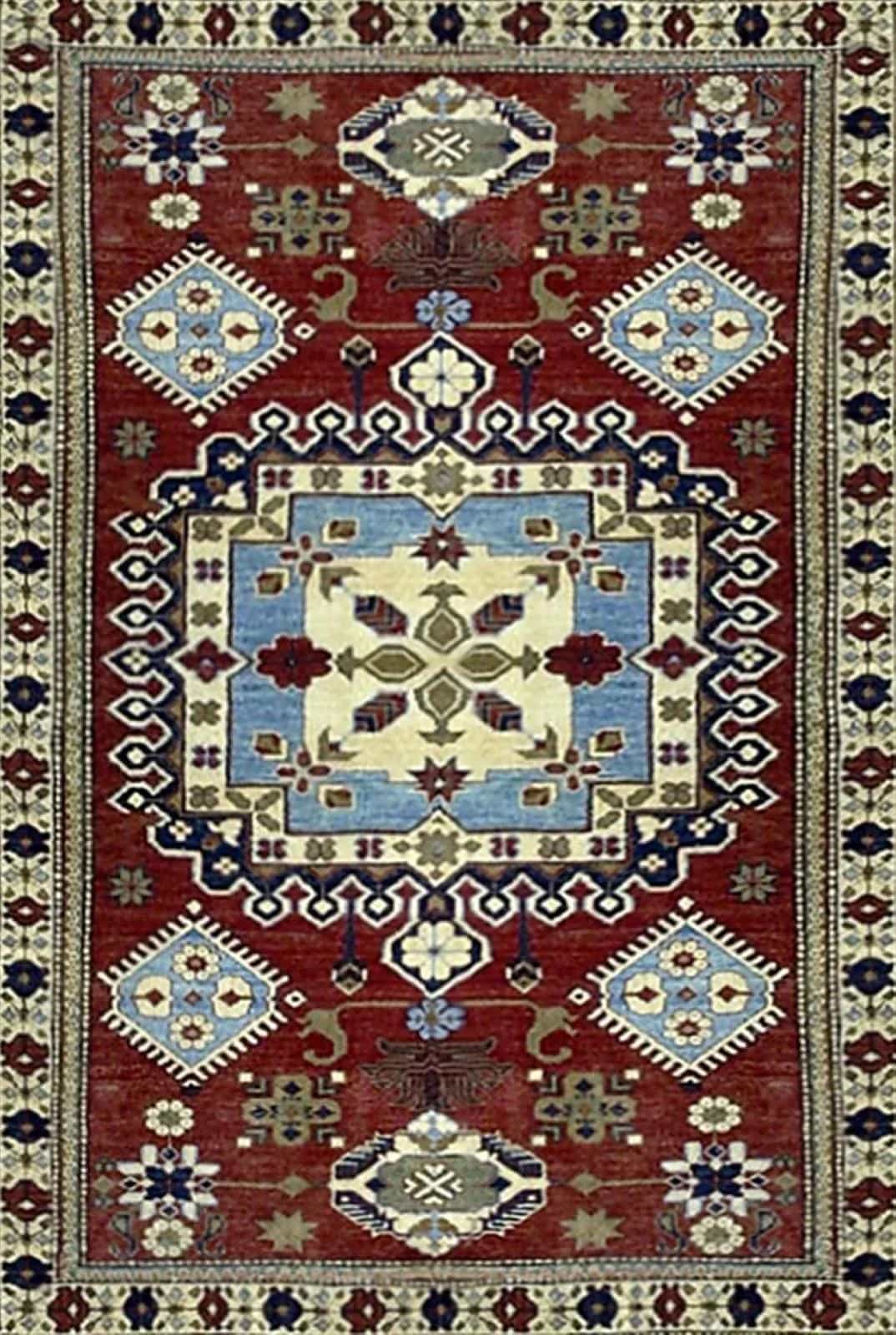 Кавказский ковер ручной работы Казах 1.23x2.14м