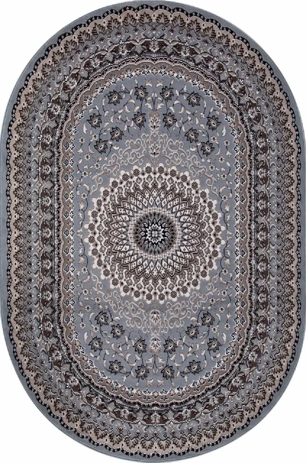 Ковер MERINOS SIERRA D504 BLUE-BROWN 2 Овал Овал 3x4м
