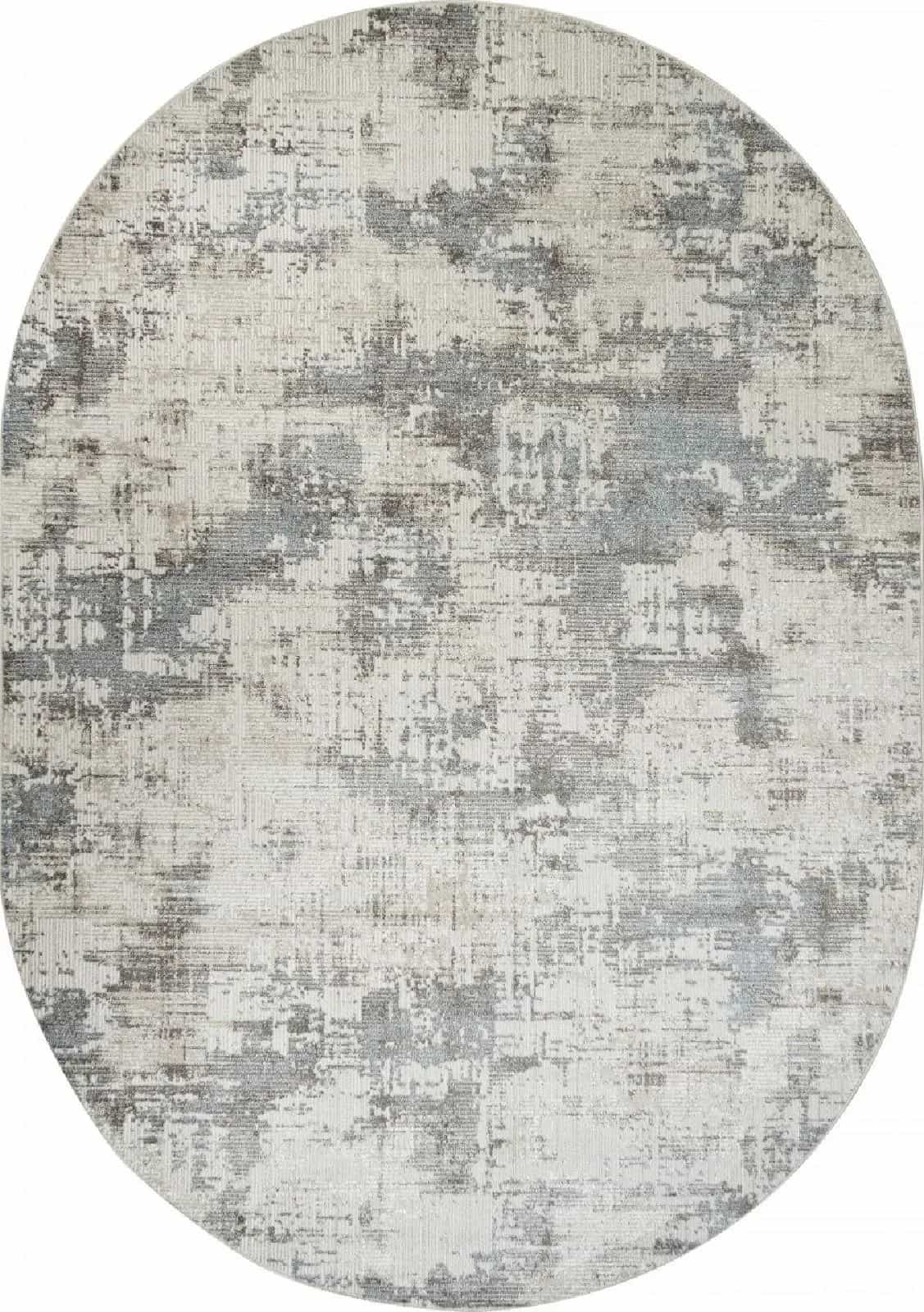 Ковер Ковер Современный MERINOS NATUREL F230 BEIGE-BLUE Овал Овал 1x2м