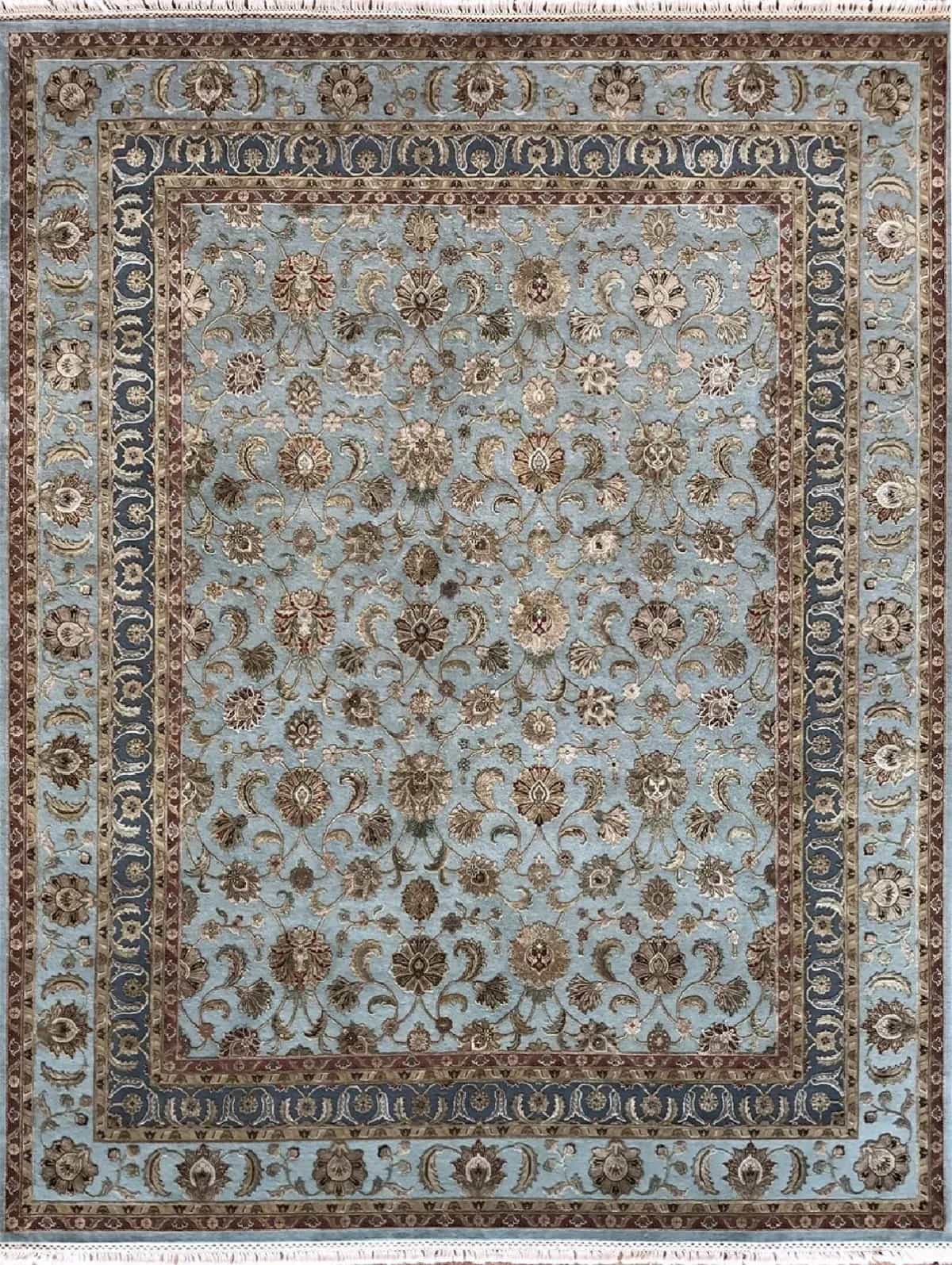 Индийский ковер ручной работы из шелка и шерсти 2.48x3.21м