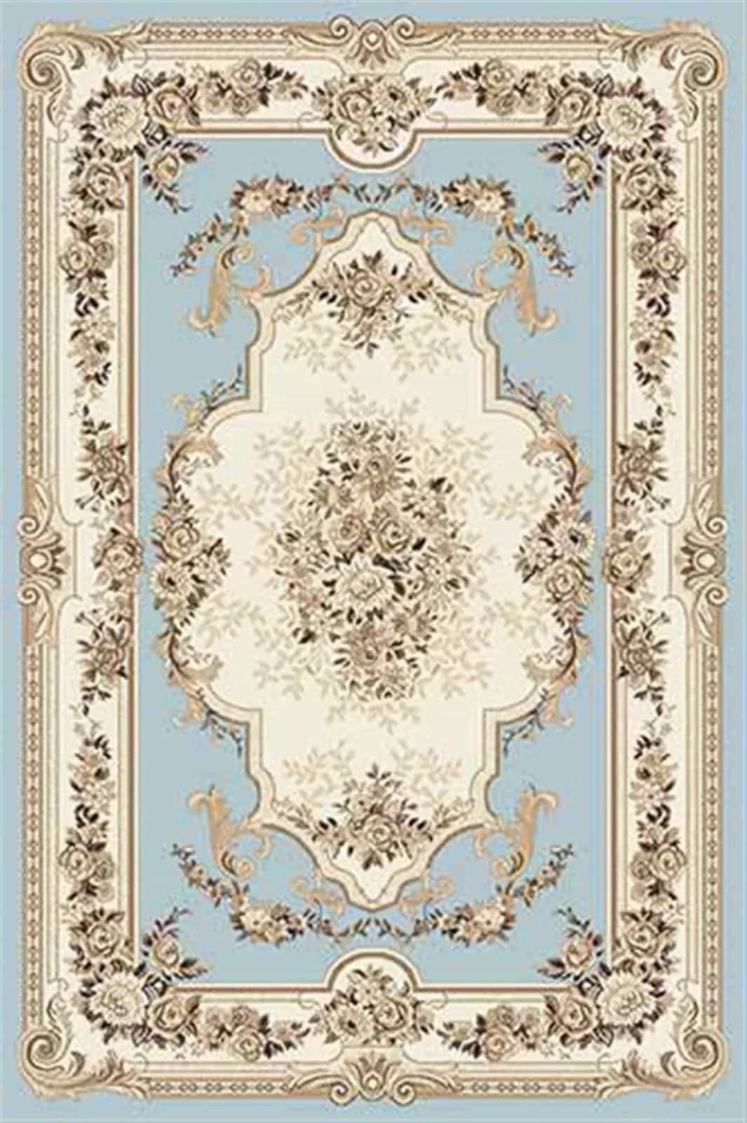 Ковер Merinos Valencia Deluxe 4015 l.blue-brown 1x2м