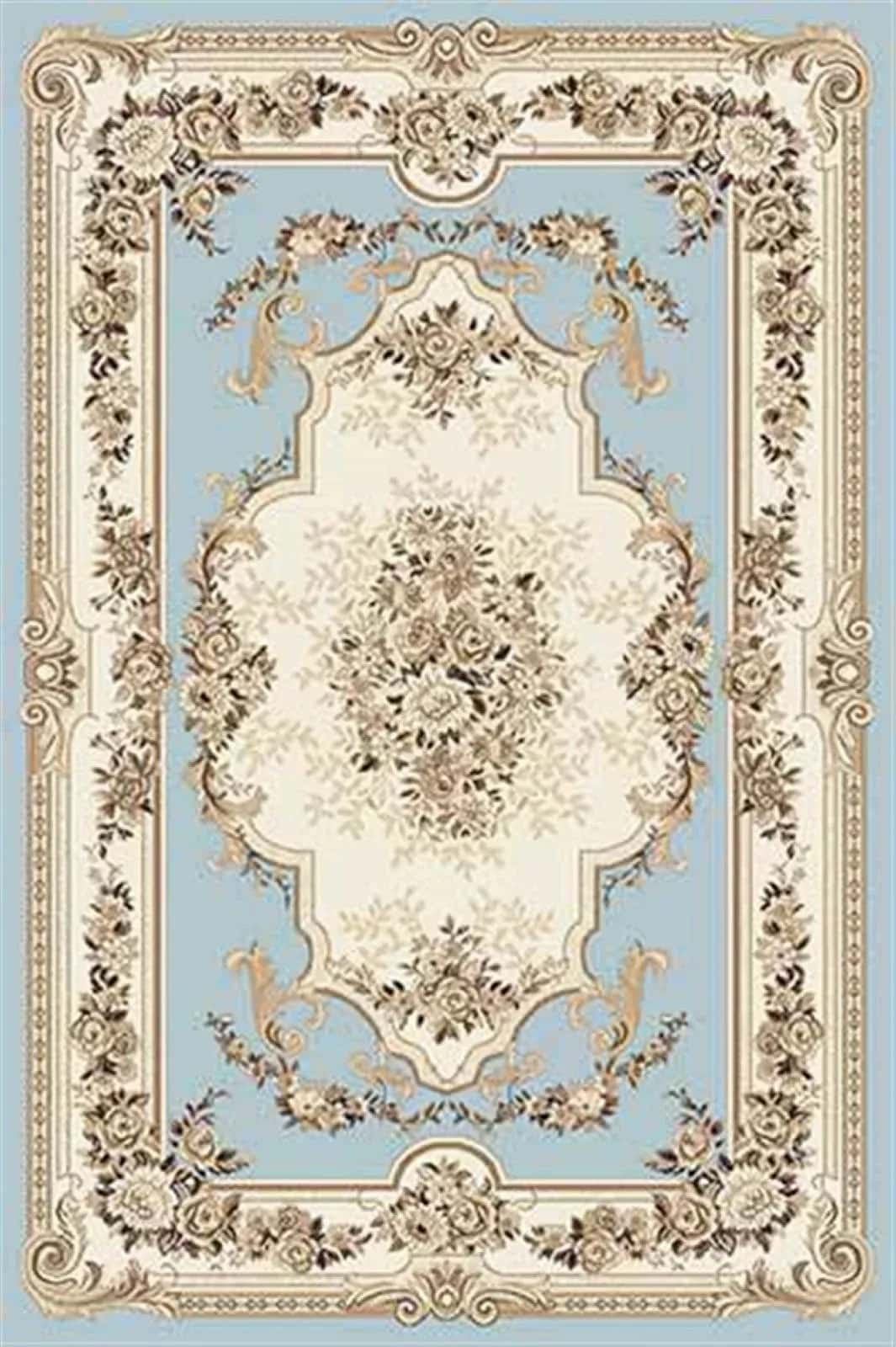 Ковер Merinos Valencia Deluxe 4015 l.blue-brown 1.5x4м