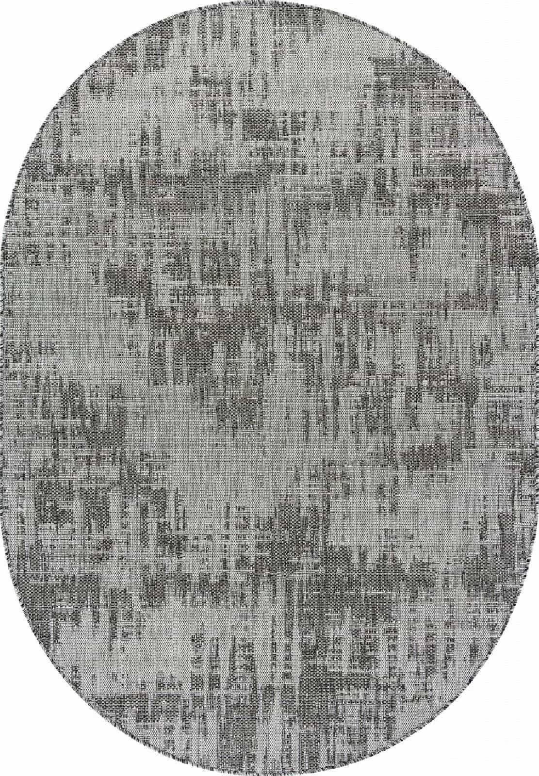 Ковер Ковер MERINOS KAIR S144 DARK GRAY Овал 1.6x2.3м