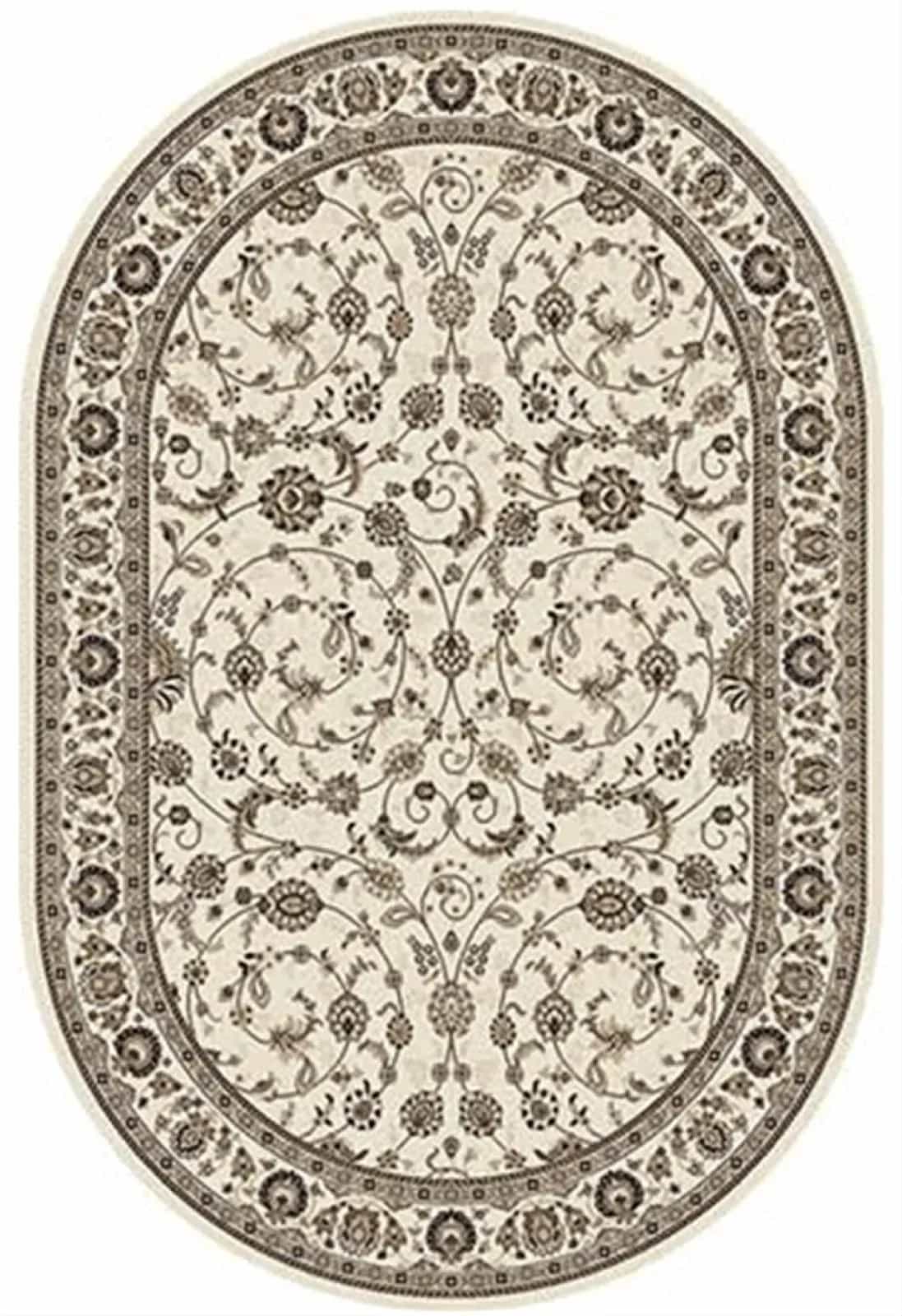 Ковер Merinos Valencia Deluxe d251 cream-brown овал Овал 1x2м
