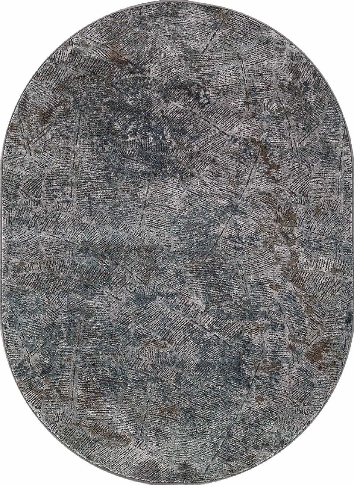 Ковер MERINOS SERENITY D771 GRAY Овал Овал 0.8x1.4м