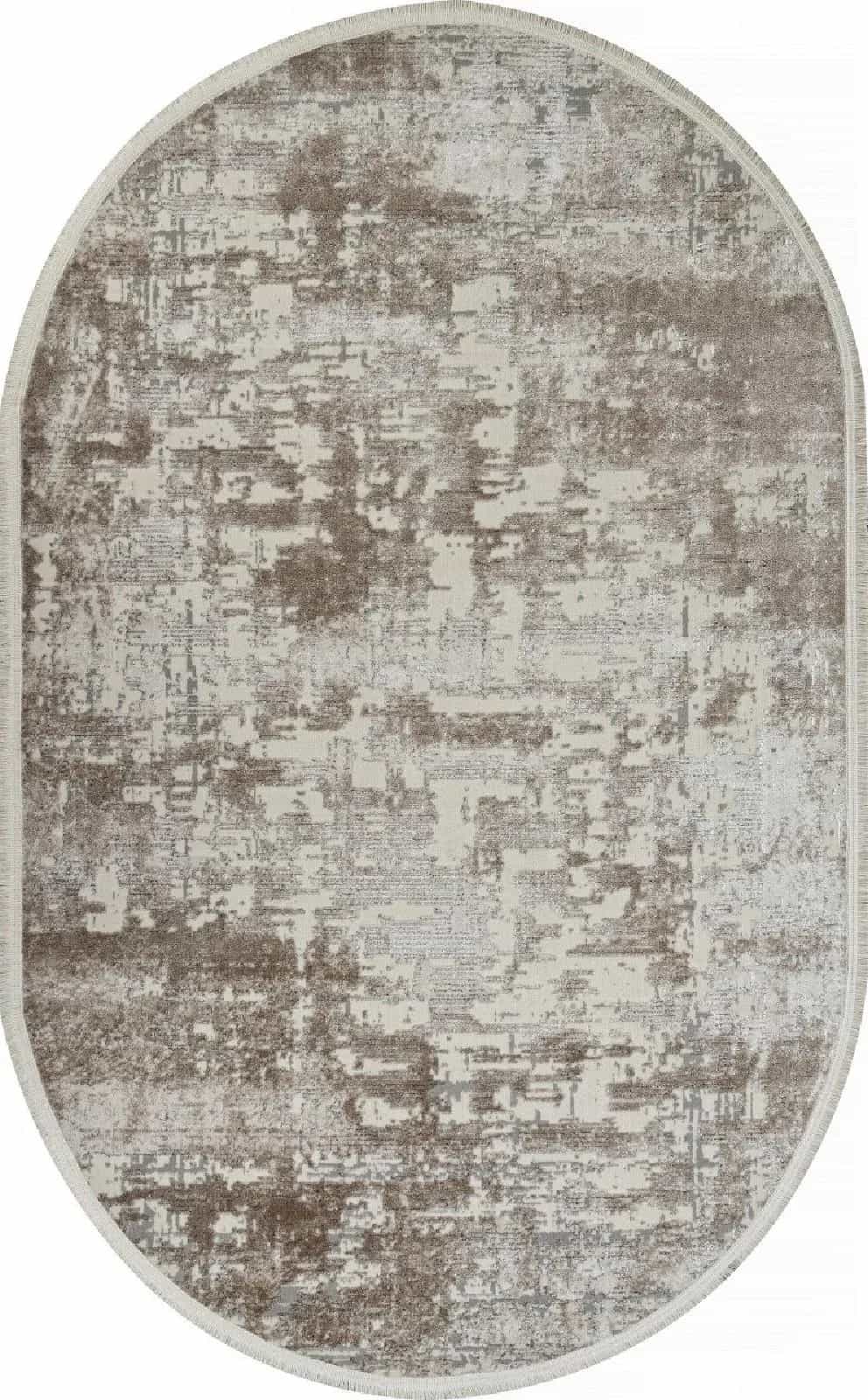 Ковер Ковер Современный KARDELEN MARMARIS 26941A GRY / D.BEIGE Овал Овал 1.92x4м