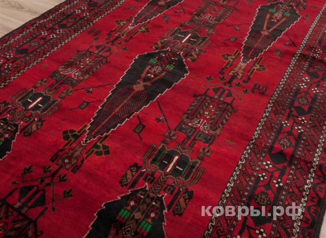 ковер ручной работы Иранский ковер ручной работы Биджар 1.38x2.65м — фото 7