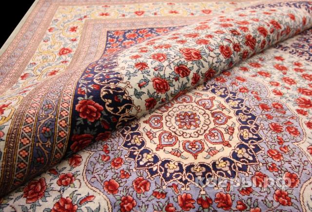 ковер ручной работы Шелковый Китайский ковер ручной работы 1.41x2.14 — фото 5