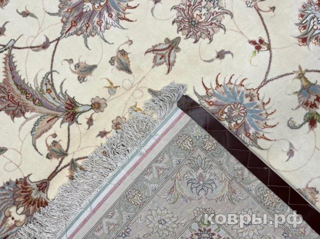 ковер ручной работы Иранский ковер ручной работы из шелка и шерсти Tabriz (Табриз) 6.05x4 — фото 4