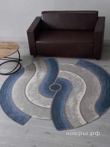 ковер Ковер KARMEN HALI SAFIR 00836T GREY / BLUE Круг — фото 3