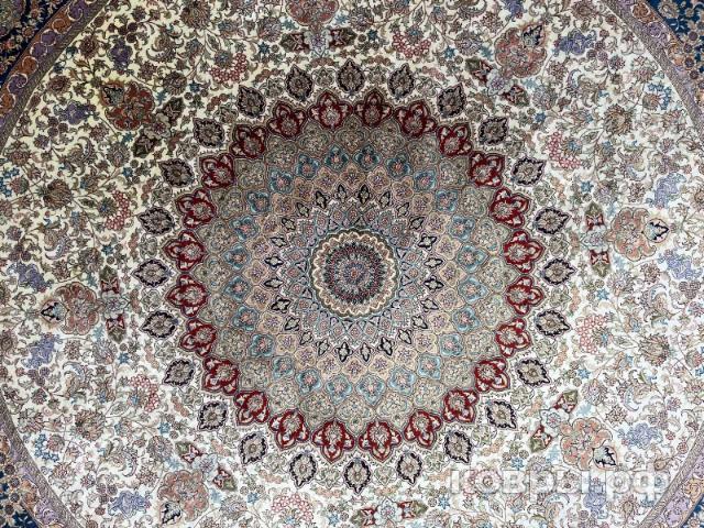 ковер ручной работы Шелковый Китайский ковер ручной работы 2.44x2.44 — фото 6