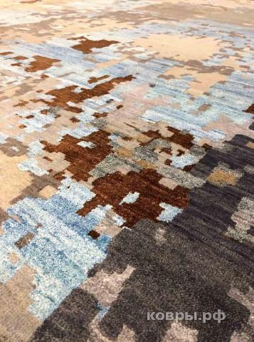 ковер ручной работы Индийский ковер ручной работы из шелка и шерсти 3x4.18 — фото 2