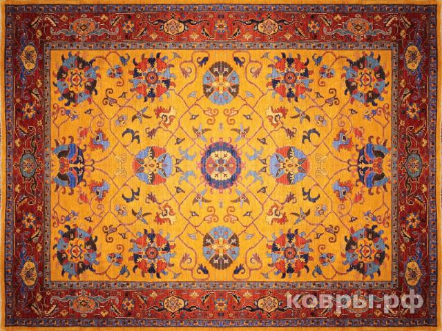 ковер ручной работы Шелковый Афганский ковер ручной работы Сhoubi (Чуби файн) 4.07x3.11