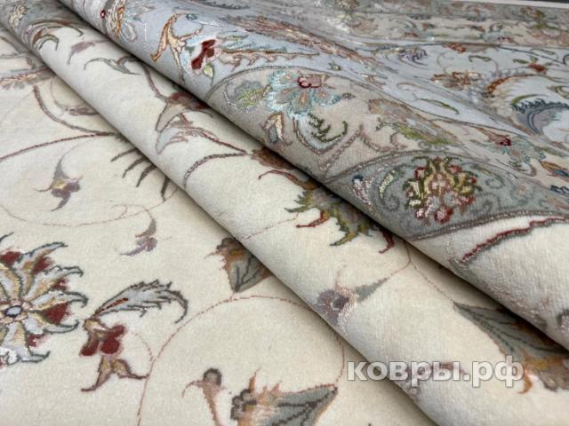 ковер ручной работы Иранский ковер ручной работы из шелка и шерсти Tabriz (Табриз) 6.05x4 — фото 5