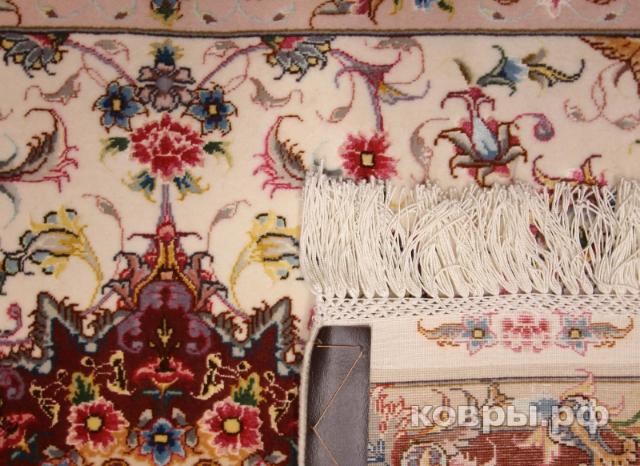 ковер ручной работы Иранский ковер ручной работы из шелка и шерсти Tabriz (Табриз Олия) 1.5x1.04 — фото 5