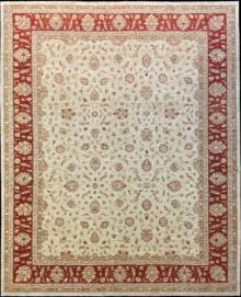 Шелковый Афганский ковер ручной работы Сhoubi Ziegler (Чуби зиглер) 4.32x3.54