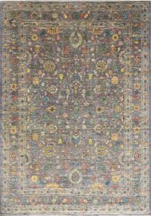 Шелковый Афганский ковер ручной работы Сhoubi (Чуби файн) 4.24x2.99