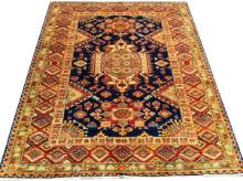 Афганский ковер ручной работы из шелка и шерсти Kazakh (Казах) 1.93x1.51