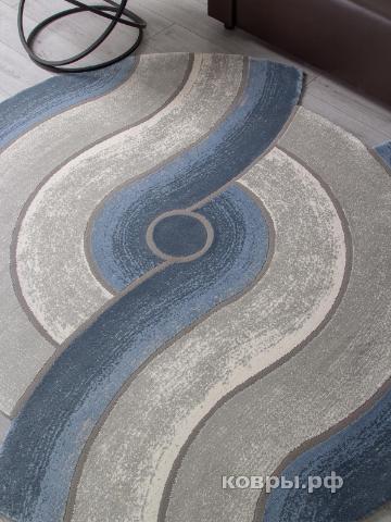 ковер Ковер KARMEN HALI SAFIR 00836T GREY / BLUE Круг — фото 4
