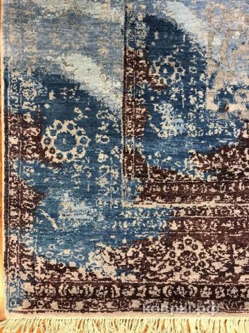 ковер ручной работы Индийский ковер ручной работы из шелка и шерсти 3.09x2.39 — фото 3