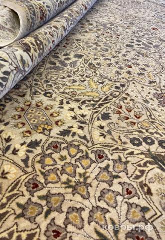 ковер ручной работы Индийский ковер ручной работы из шелка и шерсти Agra (Агра) 3.77x2.78 — фото 2