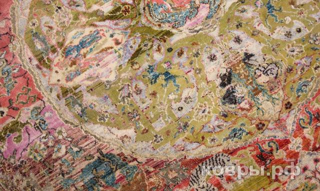 ковер ручной работы Индийский ковер ручной работы из шелка и шерсти 3.17x2.44 — фото 3