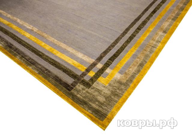 ковер ручной работы Индийский ковер ручной работы из шелка и шерсти 7.41x3.02 — фото 2