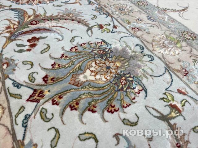 ковер ручной работы Иранский ковер ручной работы из шелка и шерсти Tabriz (Табриз) 6.05x4 — фото 6