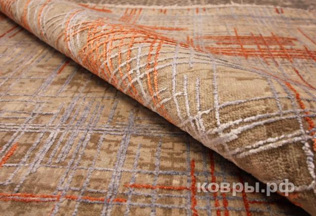 ковер ручной работы Индийский ковер ручной работы из шелка и шерсти 2.35x1.75 — фото 4