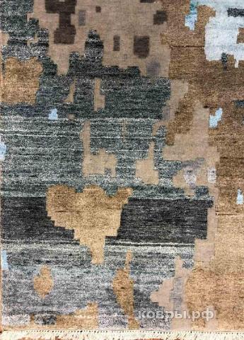 ковер ручной работы Индийский ковер ручной работы из шелка и шерсти 3x4.18 — фото 4